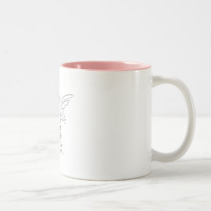 Zittende fee met vleugels… tweekleurige koffiemok