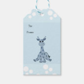 Zittende Giraffe Cadeaulabel (Voorkant)