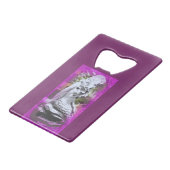 zittende glazen flesopener kredietkaart flessenopener (Voorkant Gekanteld)