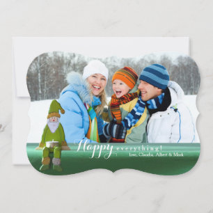 Zittende Kerstman Foto Kerstkaart