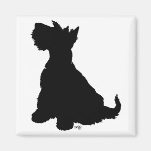 Zittende Scottie-hond Magneet