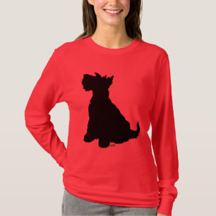 Zittende Scottie-hond T-shirt
