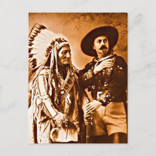 Zittende Stier Buffalo Bill en Wild West Show 1885 Briefkaart