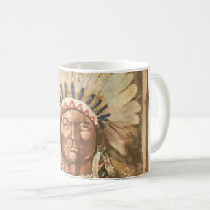 Zittende Stier Indiaans Hoofd Koffiemok