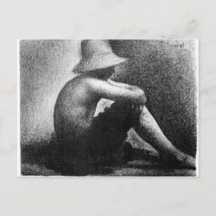 Zitterende jongen in pet door Georges Seurat Briefkaart
