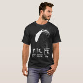 Zittig levensreddende Eat Sleep Fly Tshirt (Voorkant volledig)