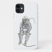 Zitting Diver met duikend Helmkunstwerk Case-Mate iPhone Case (Achterkant)