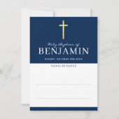 ZITTING KAART heilige baptisme minimale blauw (Voorkant)