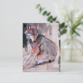 Zitting Wolf 2000 Briefkaart (Staand voorkant)