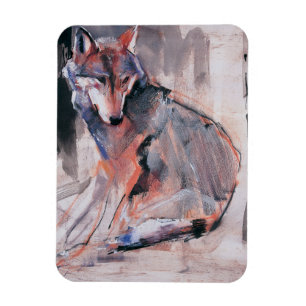 Zitting Wolf 2000 Magneet