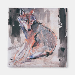 Zitting Wolf 2000 Magneet