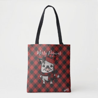 Ziva Pig Red Buffalo Pset Tote Bag