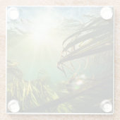 Zizania Texana Glazen Onderzetter (Achterkant)