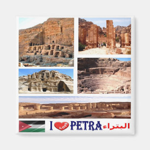 zJO020 i love PETRA, Jordan, Asia, Fridge Magneet