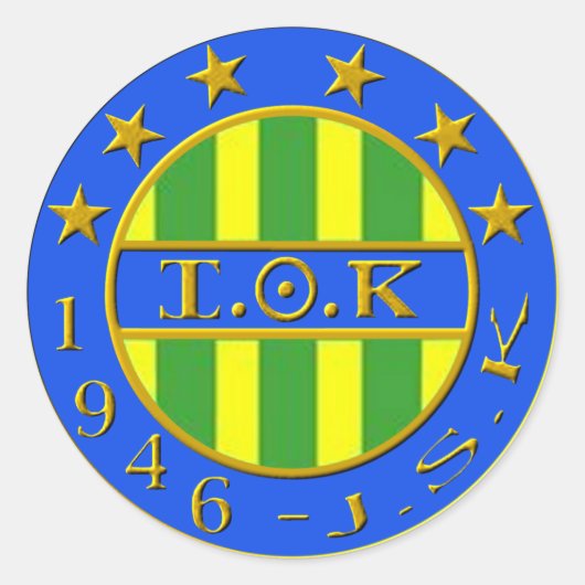 Zjsk-logo Ronde Sticker (Voorkant)