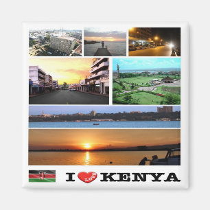 zKE010 KENYA I Love, Mosaic, Africa, Fridge Magneet