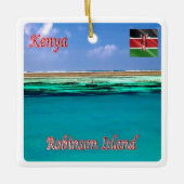zKE021 KENIA, Robinson Island, Afrika, Keramisch Ornament (Voorkant)