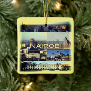 zKE026 NAIROBI, Kenia, Afrika, Keramisch Ornament