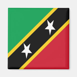 zKN001 SAINT KITTS EN NEVIS, VLAG, Amerika,Koelkas Magneet