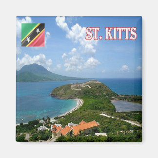 zKN006 SAINT KITTS Uitzicht, Saint Kitts Nevis, Fr Magneet