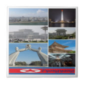 zKP003 PYONGYANG, Noord-Korea, Tegeltje (Voorkant)