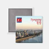 zKP006 Taedong River PYONGYANG Noord-Korea, Fridge Magneet (Voorkant / Achterkant)