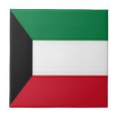 zKW001 Koeweitse VLAG Koeweit, Tegeltje (Voorkant)