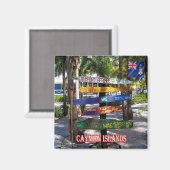 zKY007 CAYMAN ISLANDS, Signs Rum Point, Fridge Magneet (Voorkant / Achterkant)