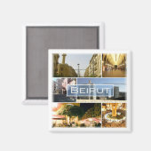 zLB003 BEIRUT, Libanon, Azië. Fridge Magneet (Voorkant / Achterkant)