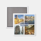 zLB004 BEIRUT, Libanon, Azië, Fridge Magneet (Voorkant / Achterkant)