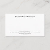 ZLD habilite les Cartes de visite (Dos)