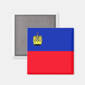 zLI001 FLAG of LIECHTENSTEIN - Fridge Aimant (Recto/Verso)