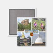 zLK003 SIGIRIJA, GOLDEN TEMPLE, Sri Lanka, Fridge Magneet (Voorkant / Achterkant)