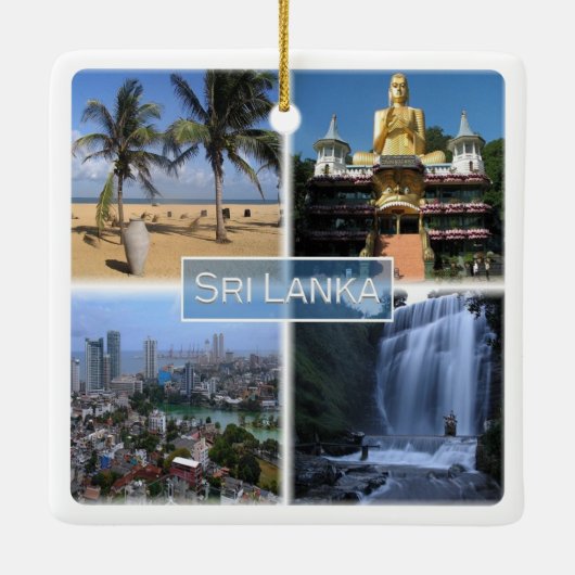 ZLK004 SRI LANKA mosaic, Azië, Keramisch Ornament (Achterkant)