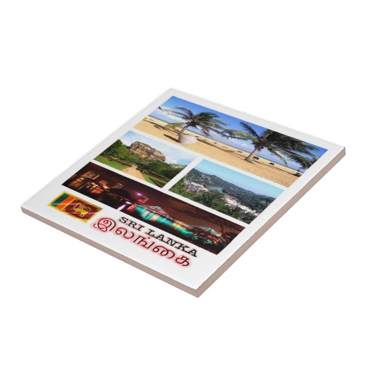 zLK009 SRI LANKA potpourri, Azië, Tegeltje (Zijkant)