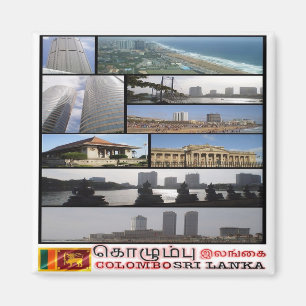 ZLK012 COLOMBO collage, Sri Lanka, Azië, Fridge Magneet