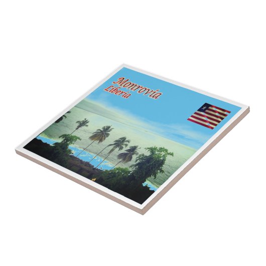 zLR005 MONROVIA, Liberia, Afrika, Tegeltje (Zijkant)