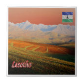 zLS005 LESOTHO, Landschap, Afrika, Tegeltje (Voorkant)
