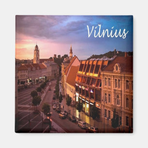 zLT009 VILNIUS, Litouwen, Europa, Fridge Magneet