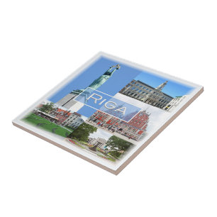 zLV004 RIGA, Republiek Letland, Europa, Tegeltje