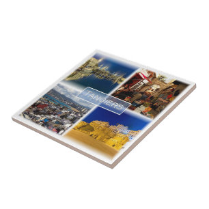 zMA012 TANGIERS, Mosaic, Marokko, Afrika, Tegeltje