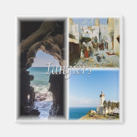 zMA013 TANGIERS, Mozaïek, Marokko, Afrika, Fridge Magneet (Voorkant)