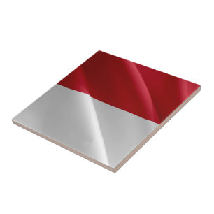 zMC002 MONEGASQUE wavig FLAG, Vorstendom Monaco, Tegeltje