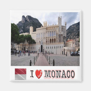 zMC013 PALAIS DE MONACO, I Love, Fridge Magneet