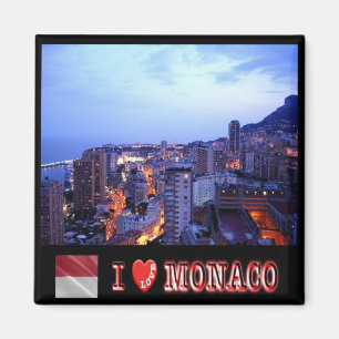 zMC031 MONACO "I Love", Fridge Magneet