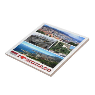 zMC035 MONACO collage "I Love", Tegeltje