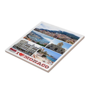 zMC037 MONACO collage "I Love", Tegeltje