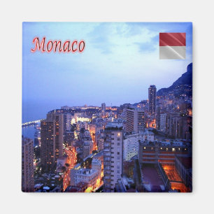 zMC039 MONACO BIJ NACHT, Fridge Magneet