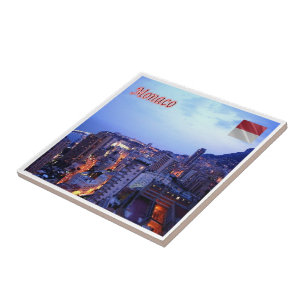 zMC039 MONACO BIJ NACHT, Tegeltje