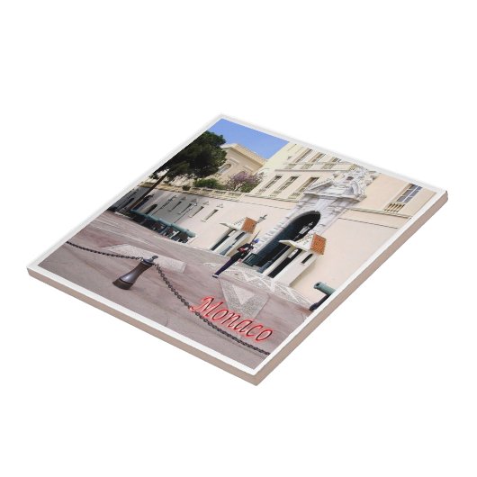 zMC050 BEWAKER IN HET PALEIS, Monaco, Tegeltje (Zijkant)